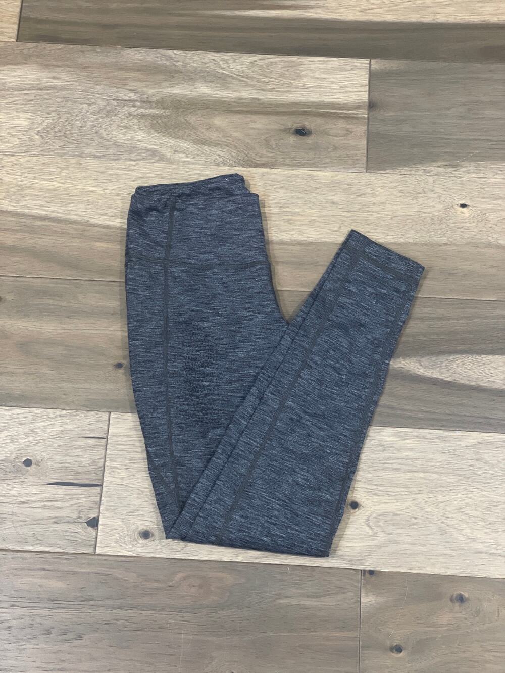 Athleta Mid Rise Stretch Leggings Size S Heathered Gray Athleisure